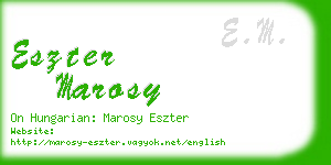 eszter marosy business card